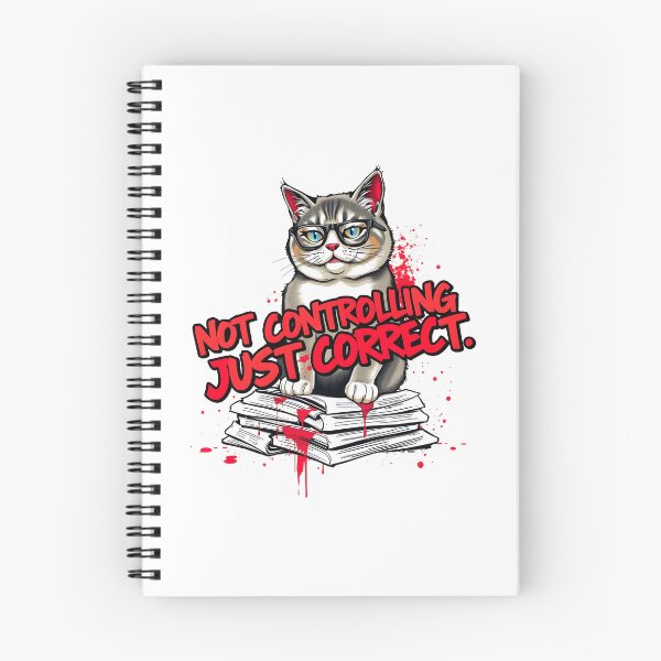 Item preview, Not Controlling Just Correct Cat Business humor Design designed and sold by FoxyJags.