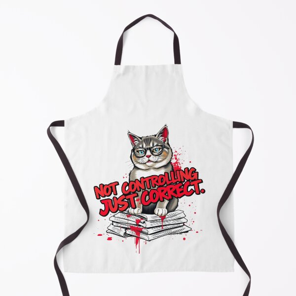 Item preview, Not Controlling Just Correct Cat Business humor Design designed and sold by FoxyJags.