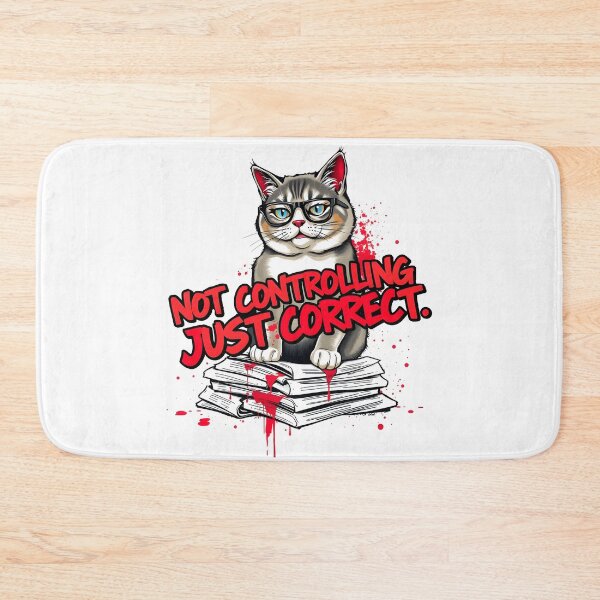 Item preview, Not Controlling Just Correct Cat Business humor Design designed and sold by FoxyJags.