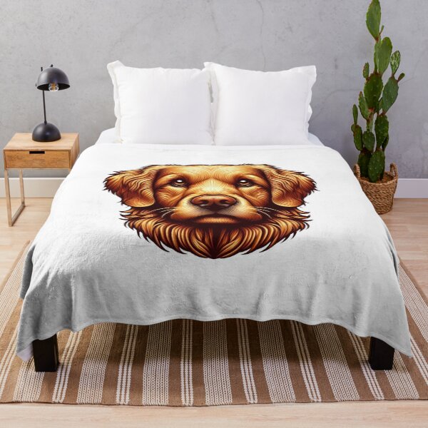 Item preview, Golden Retriever Dog Face with Detailed Fur Texture designed and sold by cave-canvas.