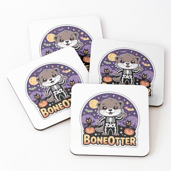 Item preview, Boneotter – Cute Skeleton Otter Halloween Chibi Sticker designed and sold by Nuist25.