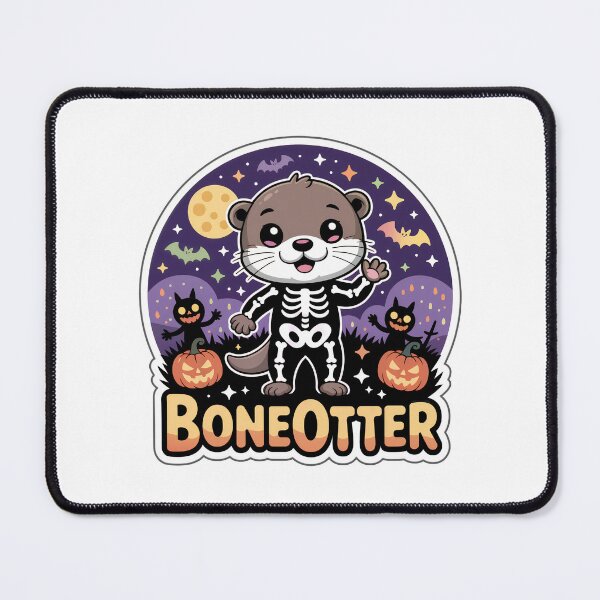 Item preview, Boneotter – Cute Skeleton Otter Halloween Chibi Sticker designed and sold by Nuist25.