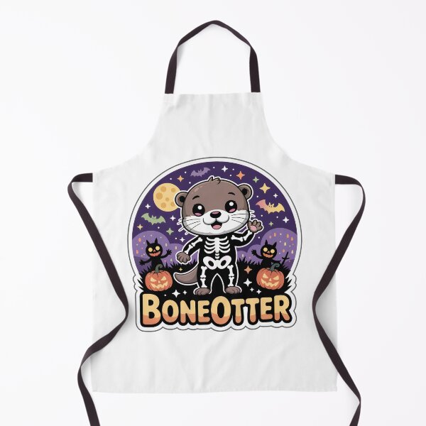 Item preview, Boneotter – Cute Skeleton Otter Halloween Chibi Sticker designed and sold by Nuist25.