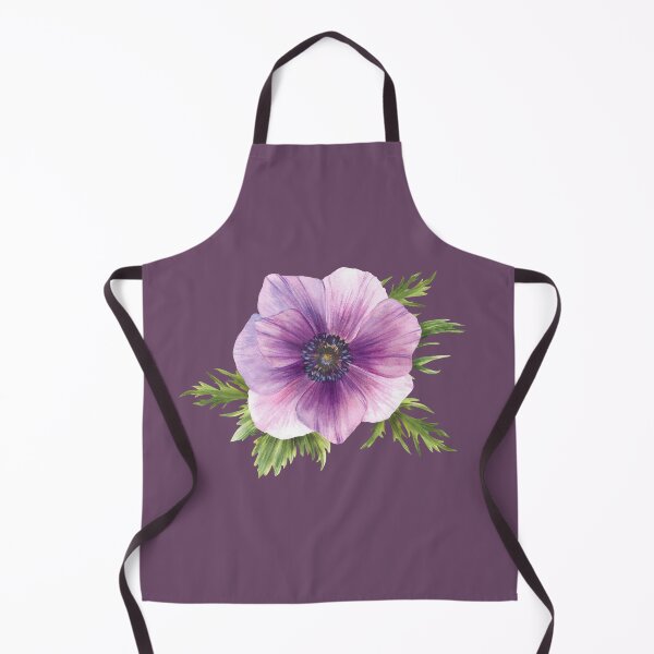 Item preview, Copy of Purple flowers Anemone with leaves. Watercolor realistic sketch. Pink blooming bud sticker designed and sold by BartolArt.