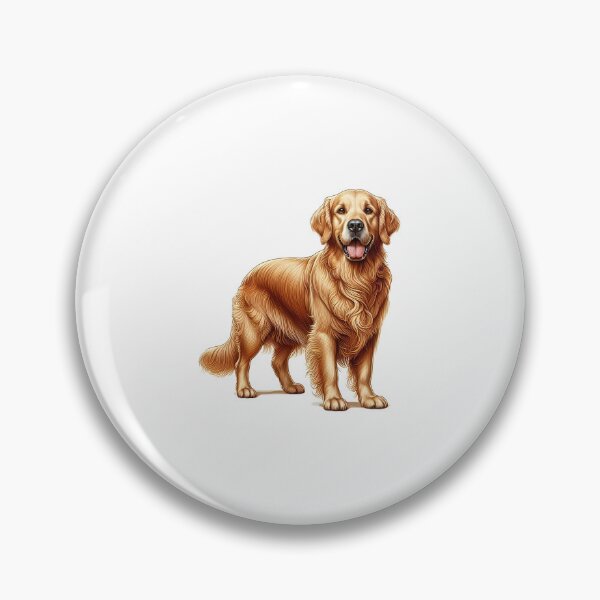 Item preview, Full Body Golden Retriever Dog Illustration with Flowing Fur designed and sold by cave-canvas.