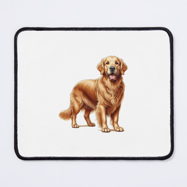 Item preview, Full Body Golden Retriever Dog Illustration with Flowing Fur designed and sold by cave-canvas.