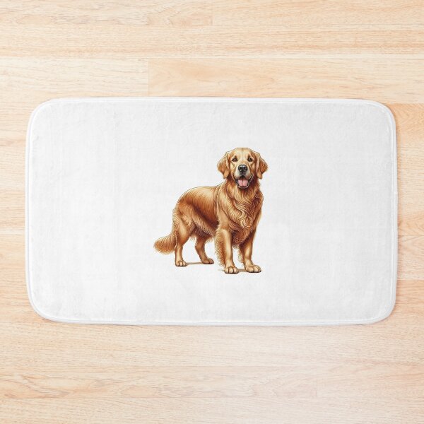Item preview, Full Body Golden Retriever Dog Illustration with Flowing Fur designed and sold by cave-canvas.