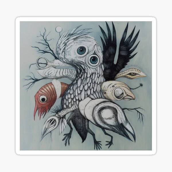 Item preview, Psychedelic animals drawing designed and sold by Elodiesl.