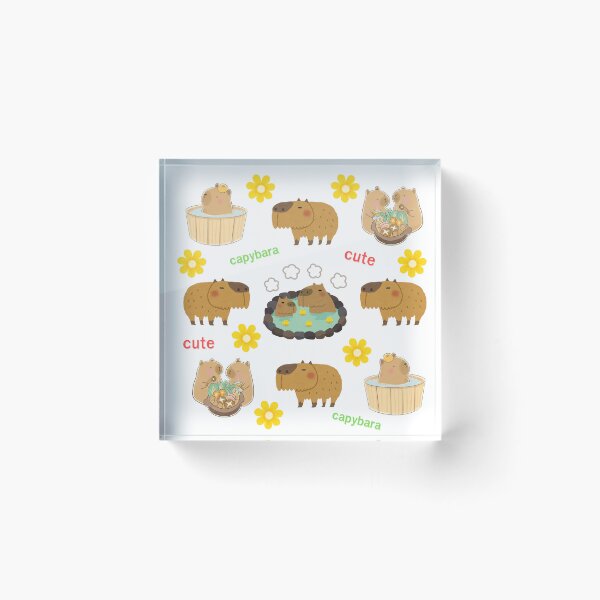 Item preview, capybaras so cute catoon kawaii designed and sold by Nimkaew.