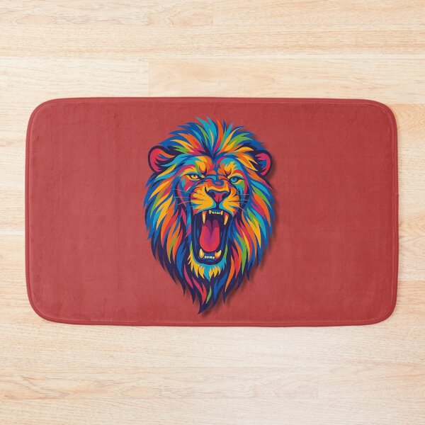 Item preview, COLORFUL PAINTED LION ROARS designed and sold by infinitearte.