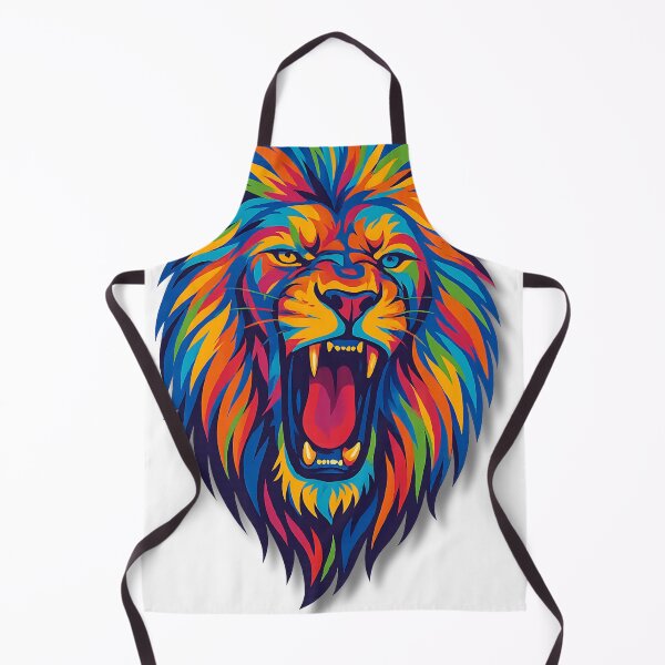 Item preview, COLORFUL PAINTED LION ROARS designed and sold by infinitearte.