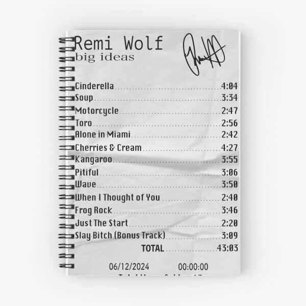 Item preview, Remi Wolf Big Ideas Album Reciept designed and sold by RosesVisuals.