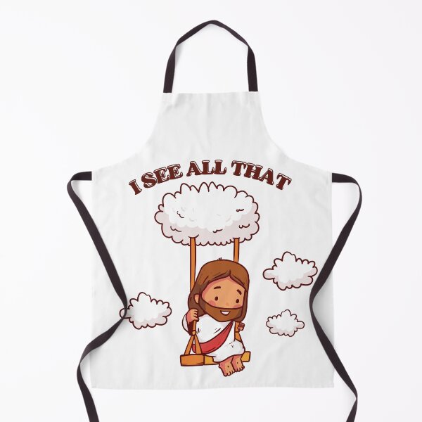 Item preview, I See All That – Cute Jesus on a Cloud Swing designed and sold by ClarityCornaZA.