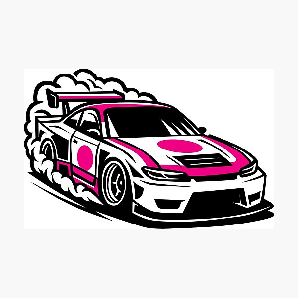 Item preview, Drift King S15 – Bold Line JDM Car Illustration designed and sold by TrilogyMerch.