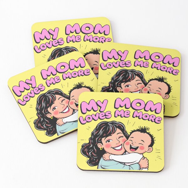 Item preview, My Mom Loves Me More Cute Mother & Child Art for Mother Lovers | Modern Mojo designed and sold by Modern-Mojo.