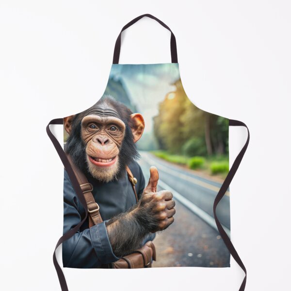 Artikelvorschau, Backpacker-Affe per Anhalter unterwegs entworfen und verkauft von WeirdStuffStore.