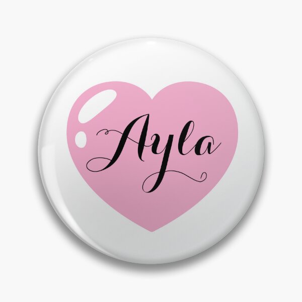 Item preview, Ayla Name with Pink Heart  designed and sold by Monika Howarth.