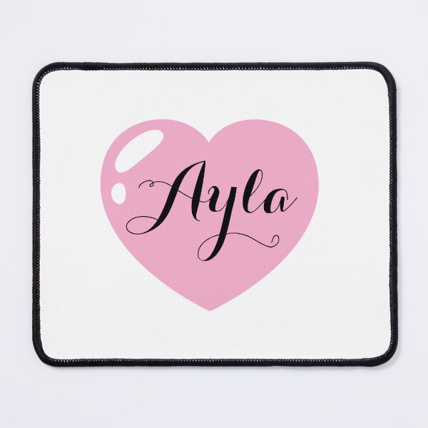 Item preview, Ayla Name with Pink Heart designed and sold by Monika Howarth.