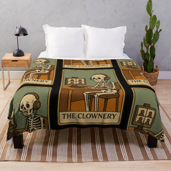 Item preview, The Clownery Skeleton Zoom Call – Relatable Work From Home Meme Art designed and sold by AS94 Creative Designs.