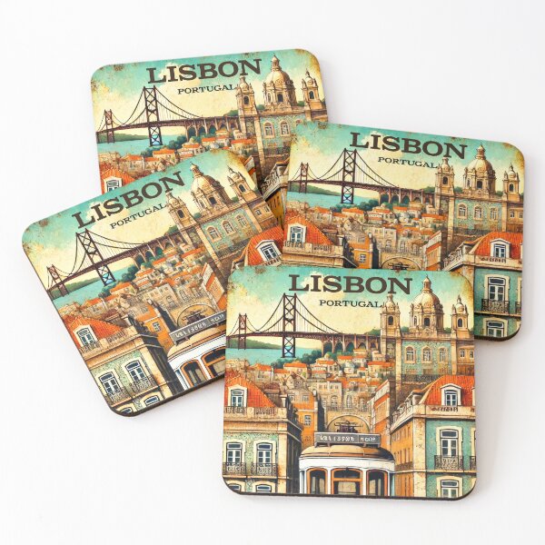 Item preview, Vintage Lisbon Tram Poster – Portugal Cityscape designed and sold by ReachForArt.
