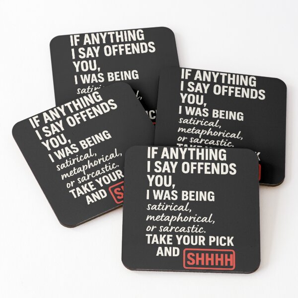 Item preview, Offended? Pick a Label and SHHHH | Satirical Bold Quote T-Shirt designed and sold by TeeTimeTreasure.