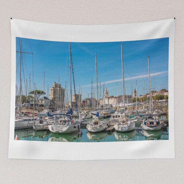 Item preview, Yachts in the old port of La Rochelle  designed and sold by dvoevnore.