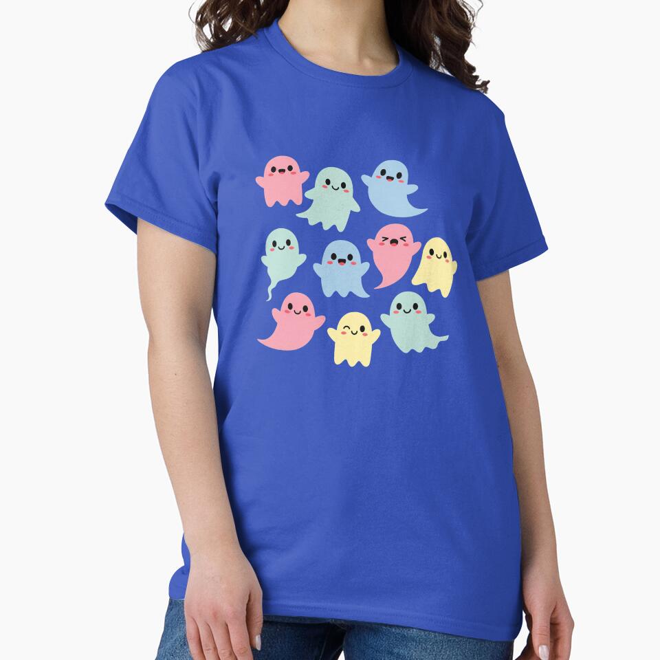 Rainbow Kawaii Ghost Squad Classic T-Shirt Beatrix Design