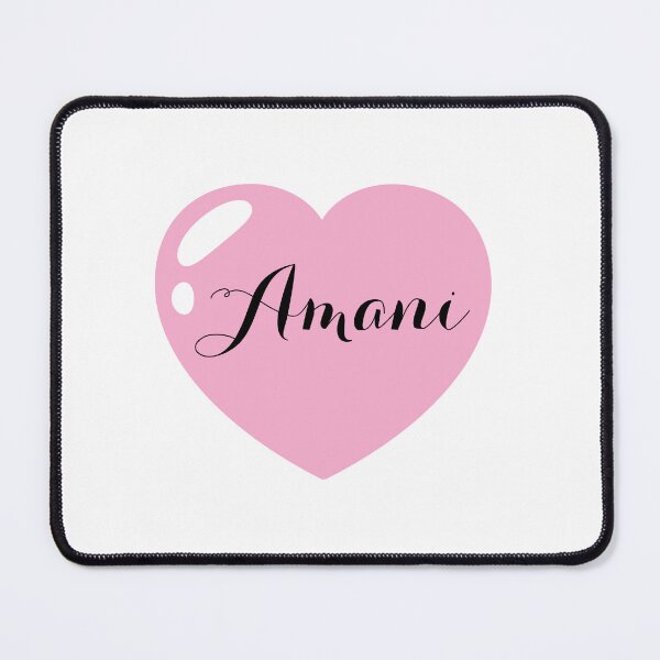 Item preview, Amani Name with Pink Heart  designed and sold by Monika Howarth.
