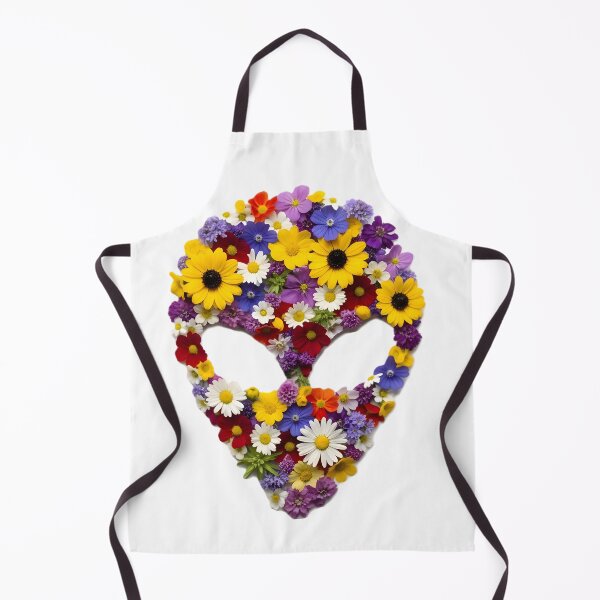 Item preview, Alien face floral mask designed and sold by 2FacedDetector.