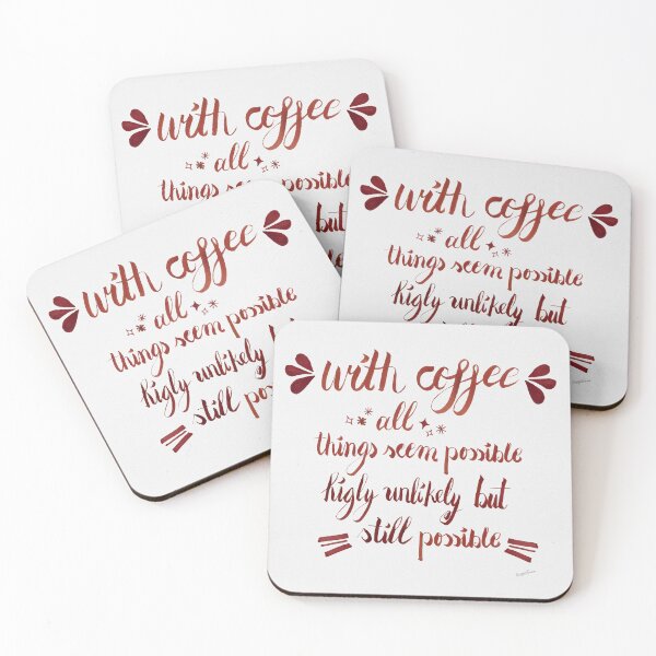 Item preview, With Coffee All Things Seem Possible designed and sold by covetedcove.