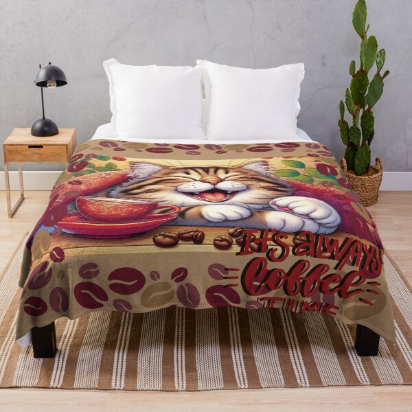 Item preview, Coffee Cat - It's Always Coffee Time designed and sold by HappyHavenStu.
