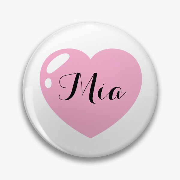 Item preview, Mia Name with Pink Heart  designed and sold by Artbymonika.