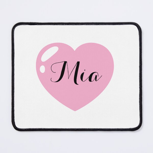 Item preview, Mia Name with Pink Heart designed and sold by Monika Howarth.