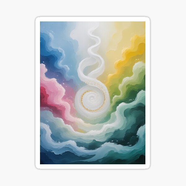 Item preview, Companionship Emotional – Abstract Heartfelt Design in Pastel Flow designed and sold by P21_digital.
