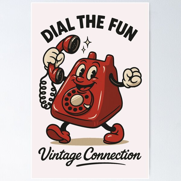 Item preview, Ringing Roger – Vintage Cartoon Rotary Phone designed and sold by HoopeStylee.