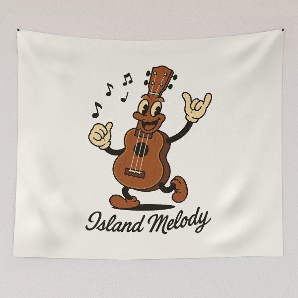 Item preview, Ukulele Uma – Retro Cartoon Ukulele Character designed and sold by HoopeStylee.
