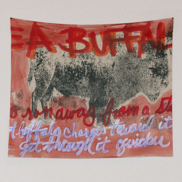 Item preview, Buffalo Charges Towards designed and sold by ElvisSantanaArt.