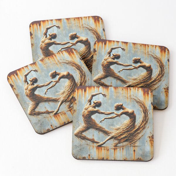 Item preview, Grace in Rust – Contemporary Dance Art designed and sold by ReachForArt.