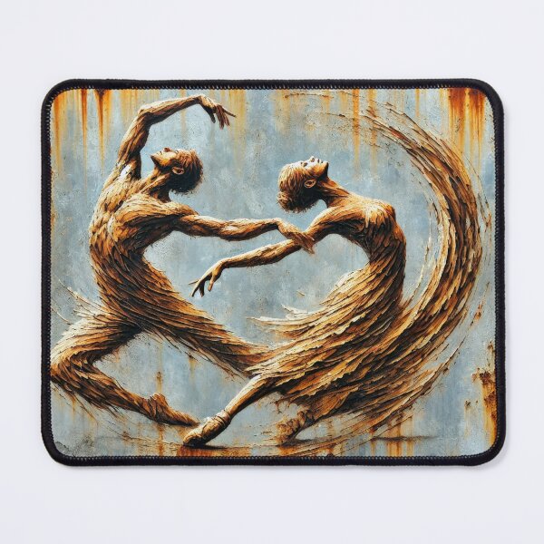 Item preview, Grace in Rust – Contemporary Dance Art designed and sold by ReachForArt.