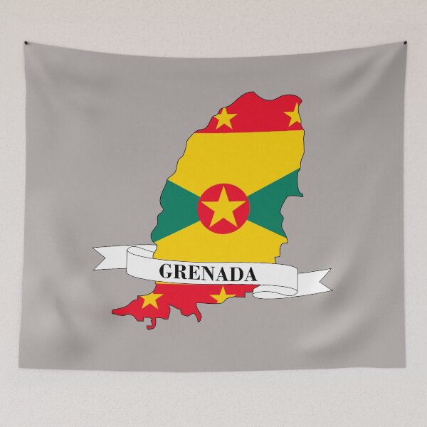 Item preview,  Flag map of Grenada designed and sold by visual adventures.