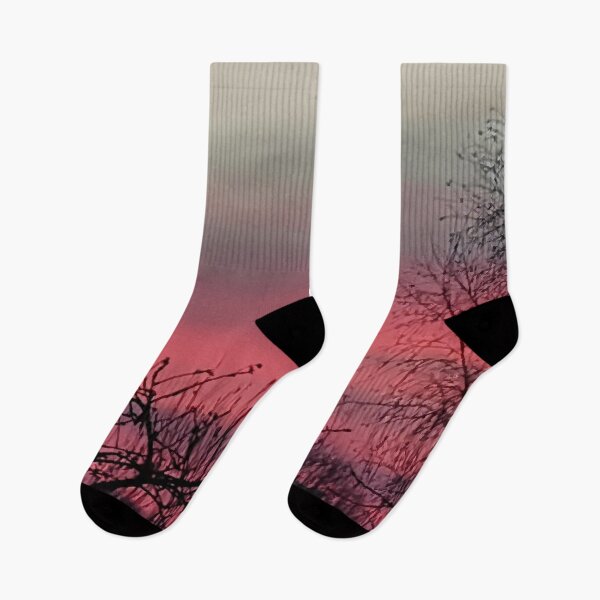 Item preview, Pink sunset behind the treetops designed and sold by Abaj.