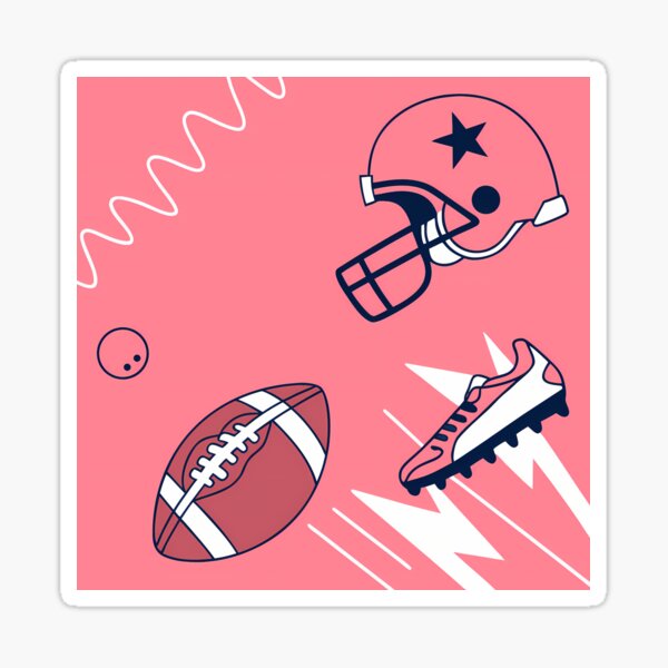 Item preview, Playful Pink Football with Fun Vibes designed and sold by ART ATTACK ZONE.