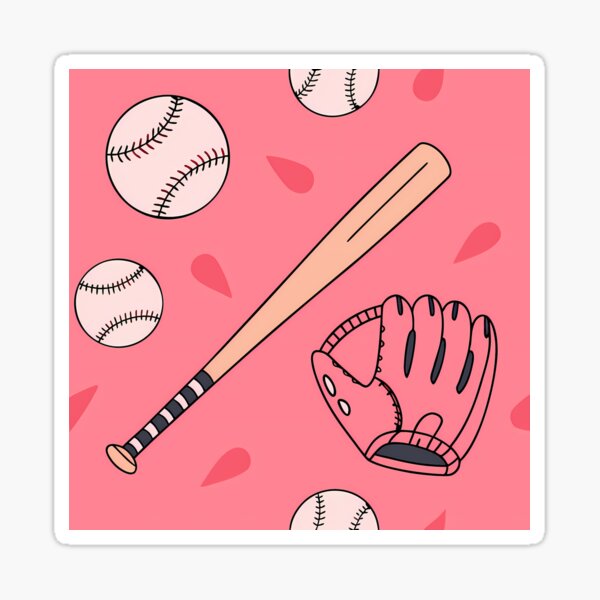 Item preview, Vibrant Pink Baseball Icons in Motion designed and sold by ART ATTACK ZONE.
