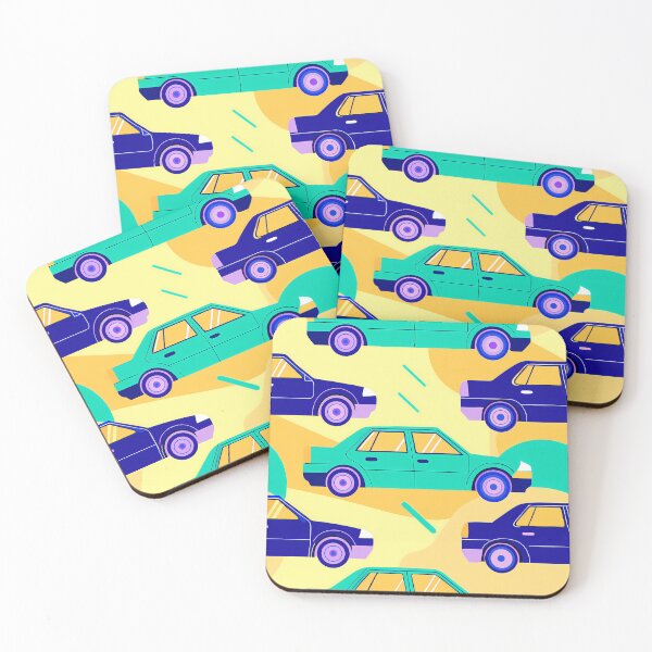 Item preview, Dynamic Colorful Cars in Motion Pattern designed and sold by ART ATTACK ZONE.