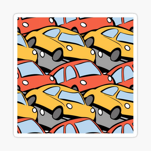 Item preview, Playful Urban Traffic in Cartoon Style designed and sold by ART ATTACK ZONE.