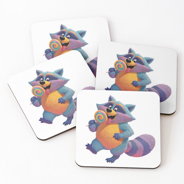 Item preview, Sugar Rush Raccoon: A Whimsical Treat in Technicolor designed and sold by ForeverPrintsOK.