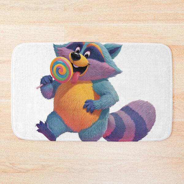 Item preview, Sugar Rush Raccoon: A Whimsical Treat in Technicolor designed and sold by ForeverPrintsOK.
