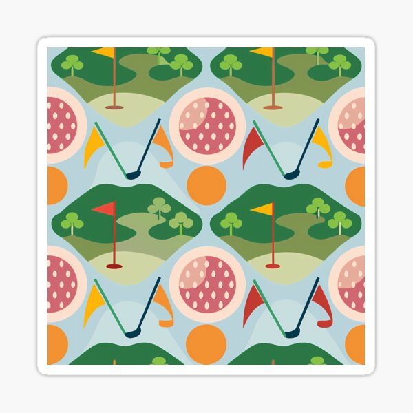 Item preview, Sporty Golf Greens With Patterned Flair designed and sold by ART ATTACK ZONE.