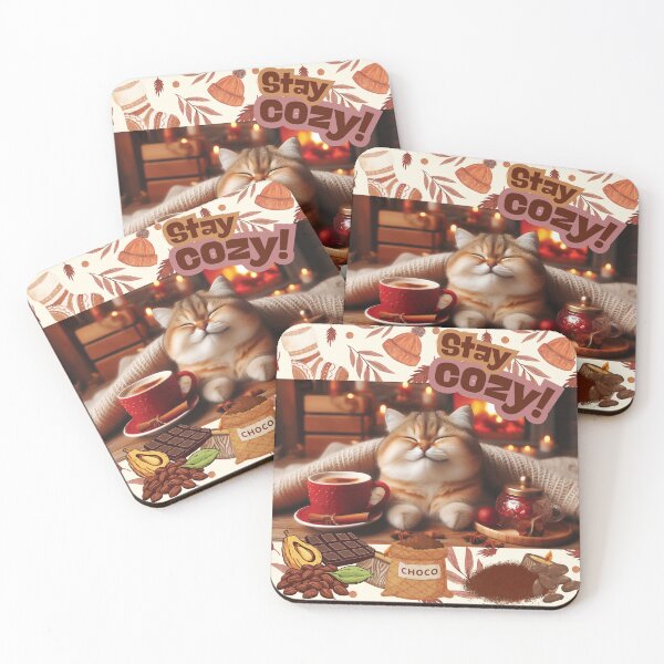 Item preview, Cat Choco Drink- Stay Cozy designed and sold by HappyHavenStu.