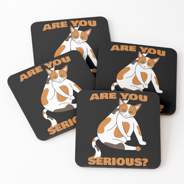 Item preview, Are You Serious Cat Meme T-Shirt – Funny Pet Humor Statement Tee designed and sold by legendaryskins.